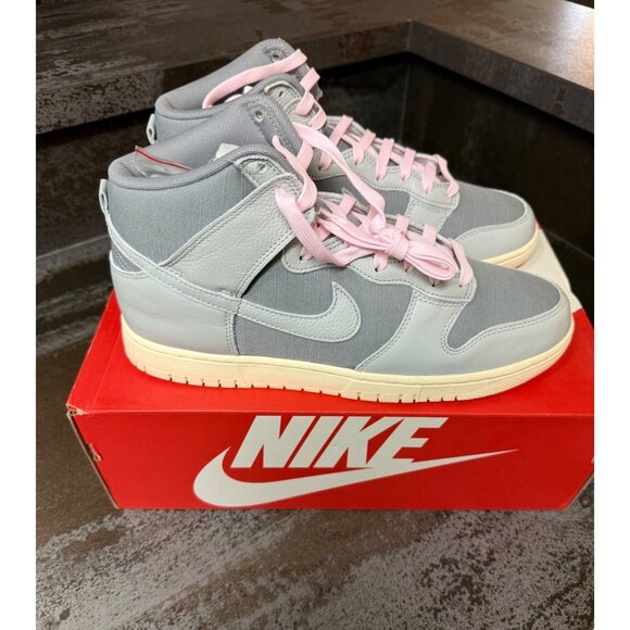 Nike Dunk High Premium Light Smoke Grey Pink Size 10.5- DQ8800-001 - Picture 4 of 9